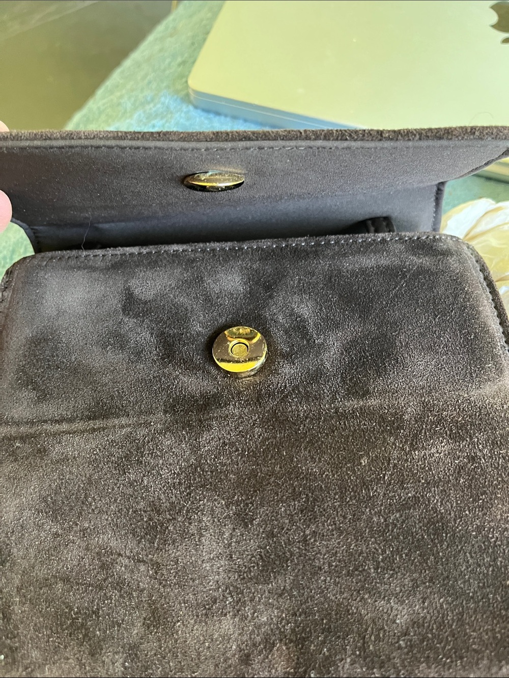 Nine West Elegant Brown Suede Handbag - Picture 5 of 5